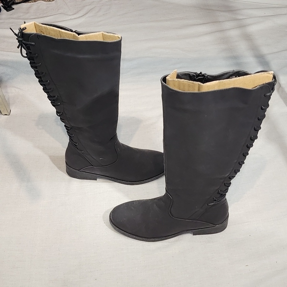 Olivia Miller tall boots back sce up